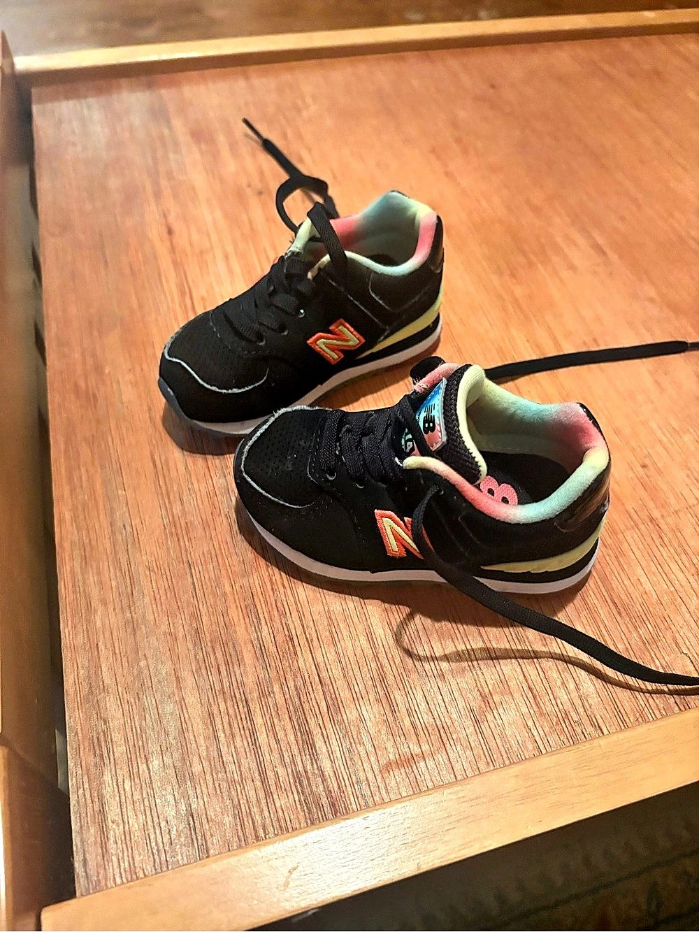 New Balance 574 Toddler Sneakers Black & Green
